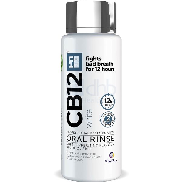 CB12 White Soft Peppermint Alcohol Free Mouthwash